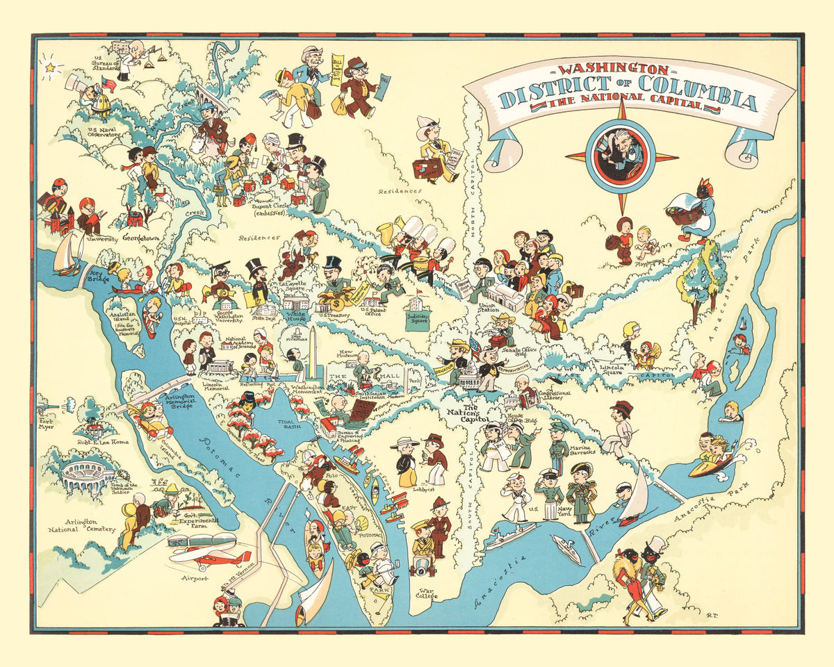Preview of Vintage Map of Washington DC 1935