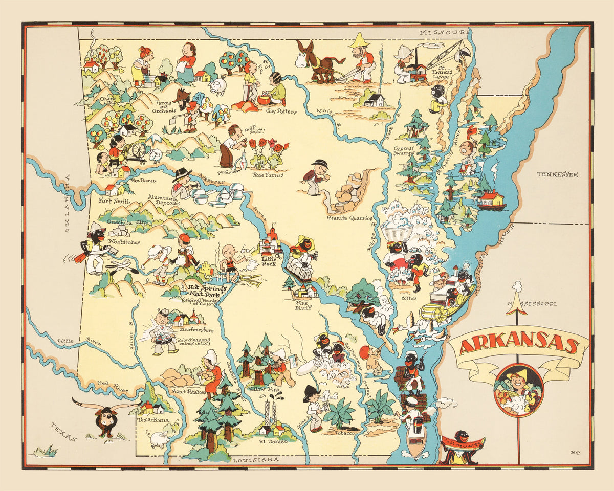 Preview of Vintage Map of Arkansas 1935