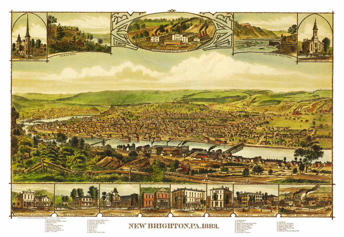 Preview of Vintage Map of New Brighton, Pennsylvania 1883