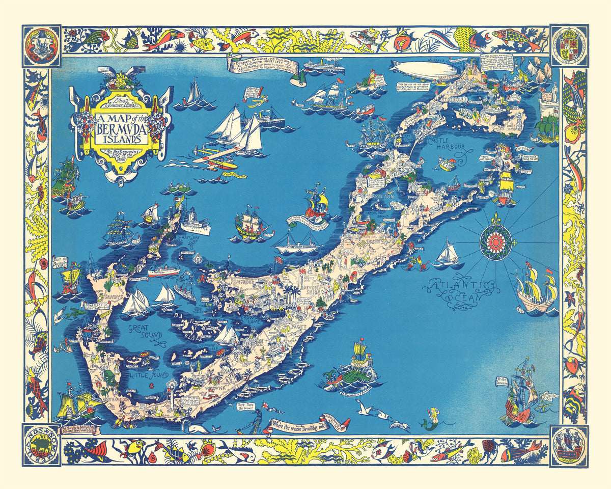 Preview of Vintage Map of Bermuda Islands, 1930