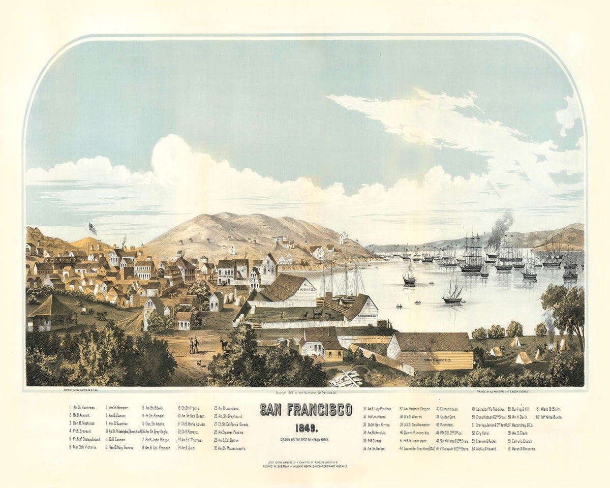 Preview of Vintage Map of San Francisco, California 1849