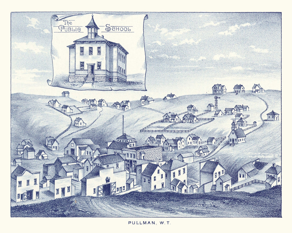 Preview of Vintage Map of Pullman, Washington 1889