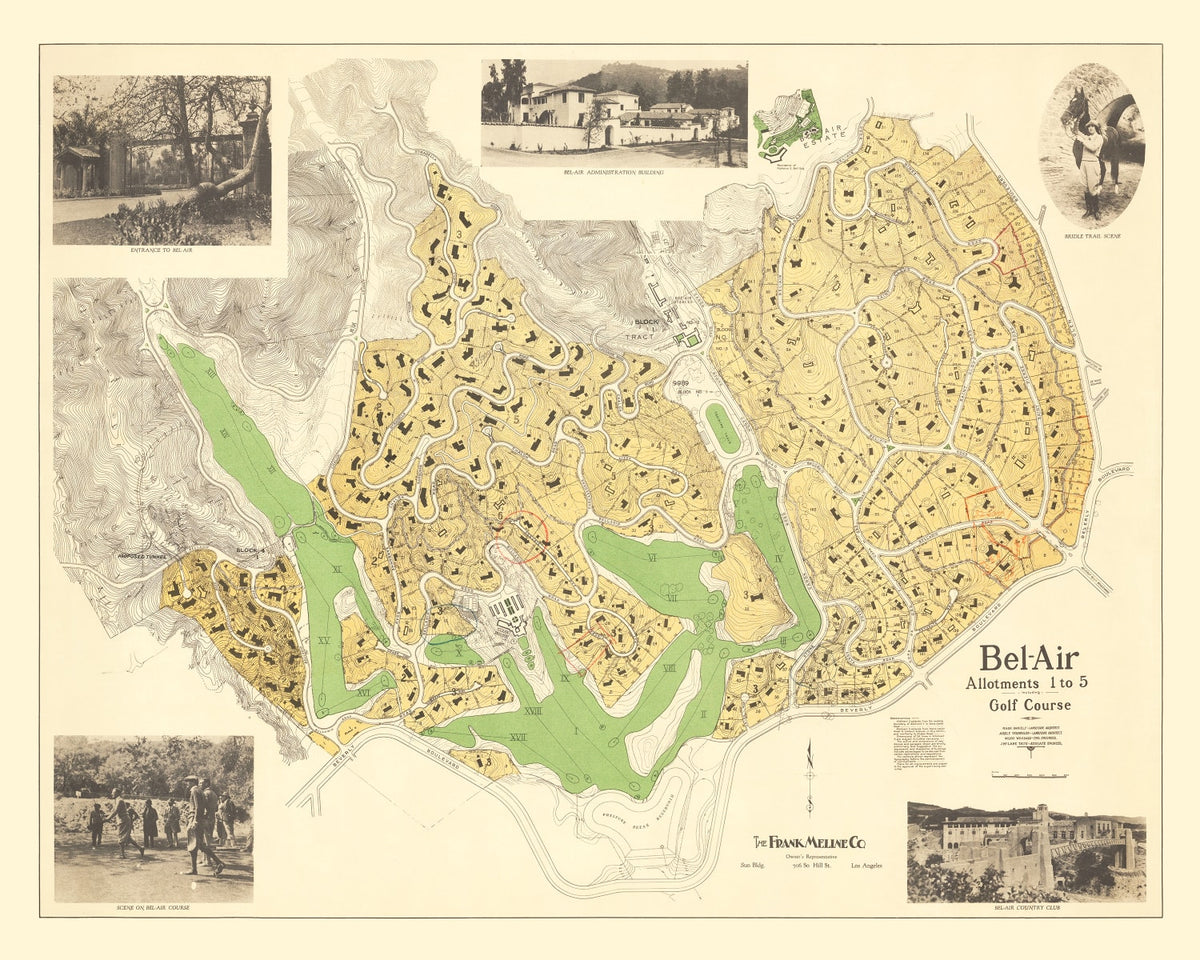 Preview of Vintage Map of Bel-Air, 1923
