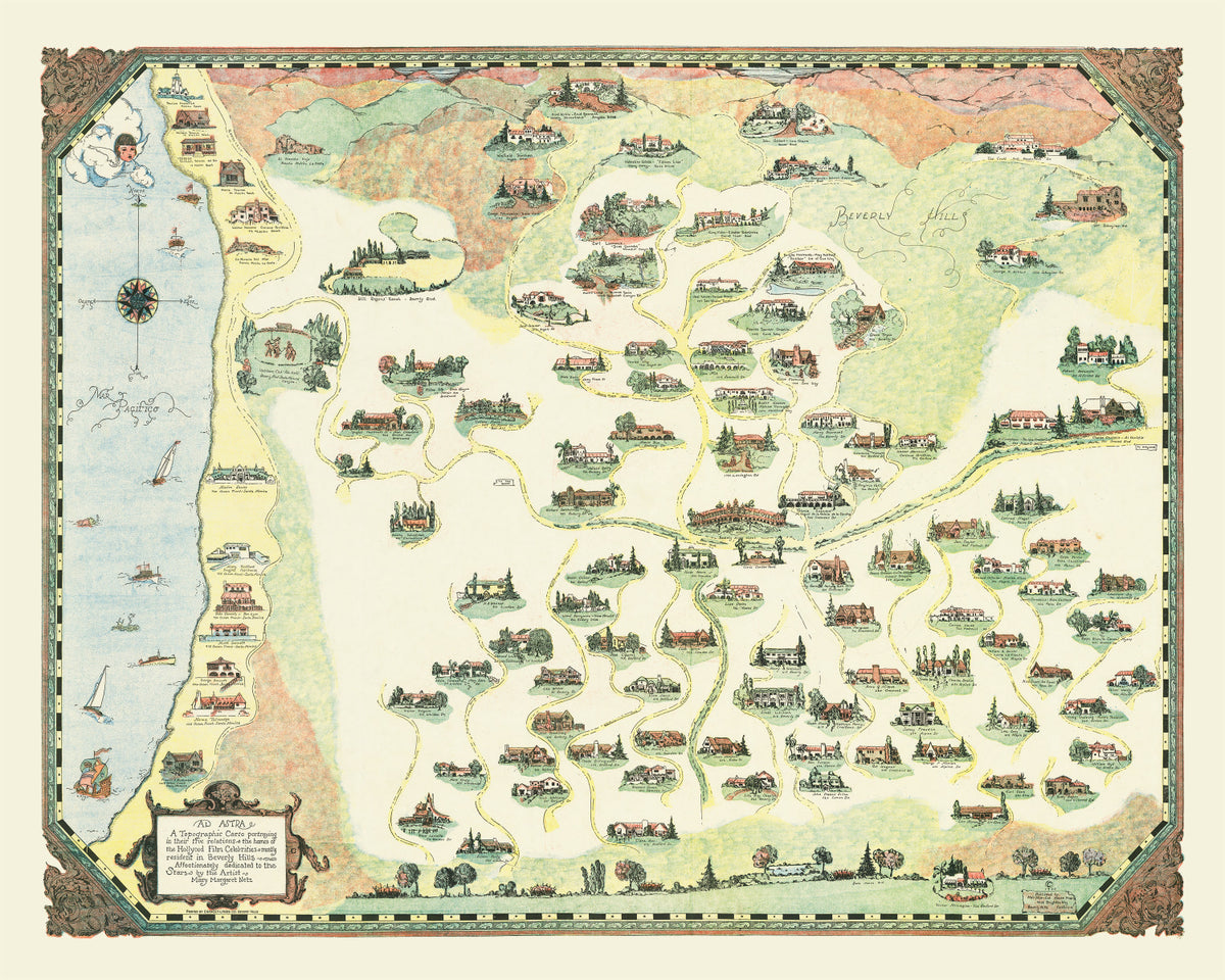 Preview of Vintage Map of Beverly Hills, California 1930
