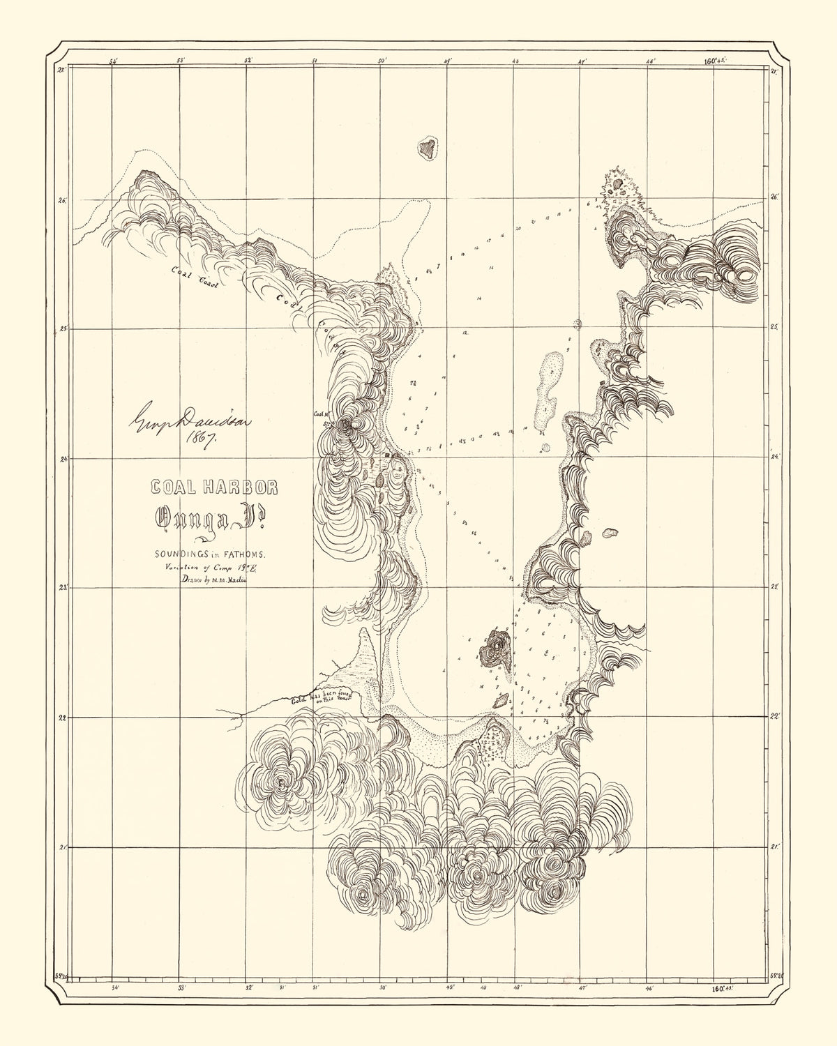 Preview of Vintage Coal Harbor Map 1867