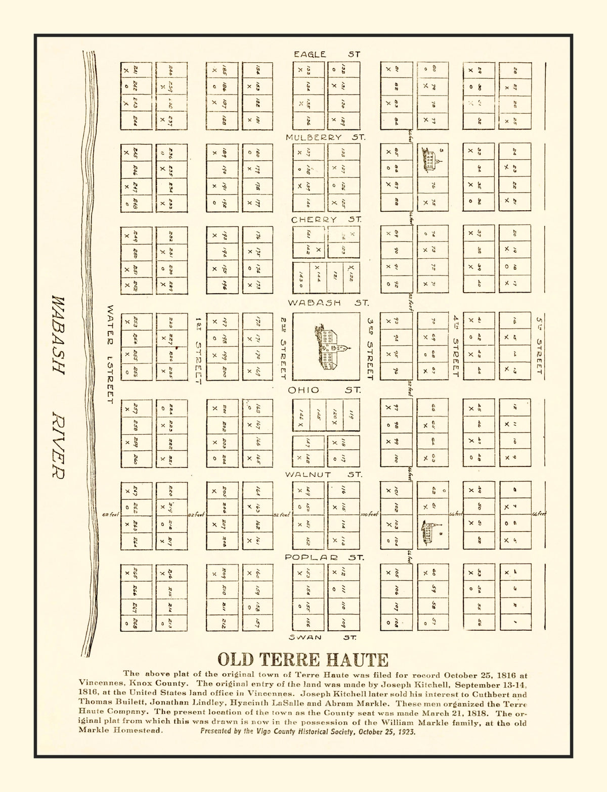 Preview of Vintage Map of Terre Haute, Indiana 1923