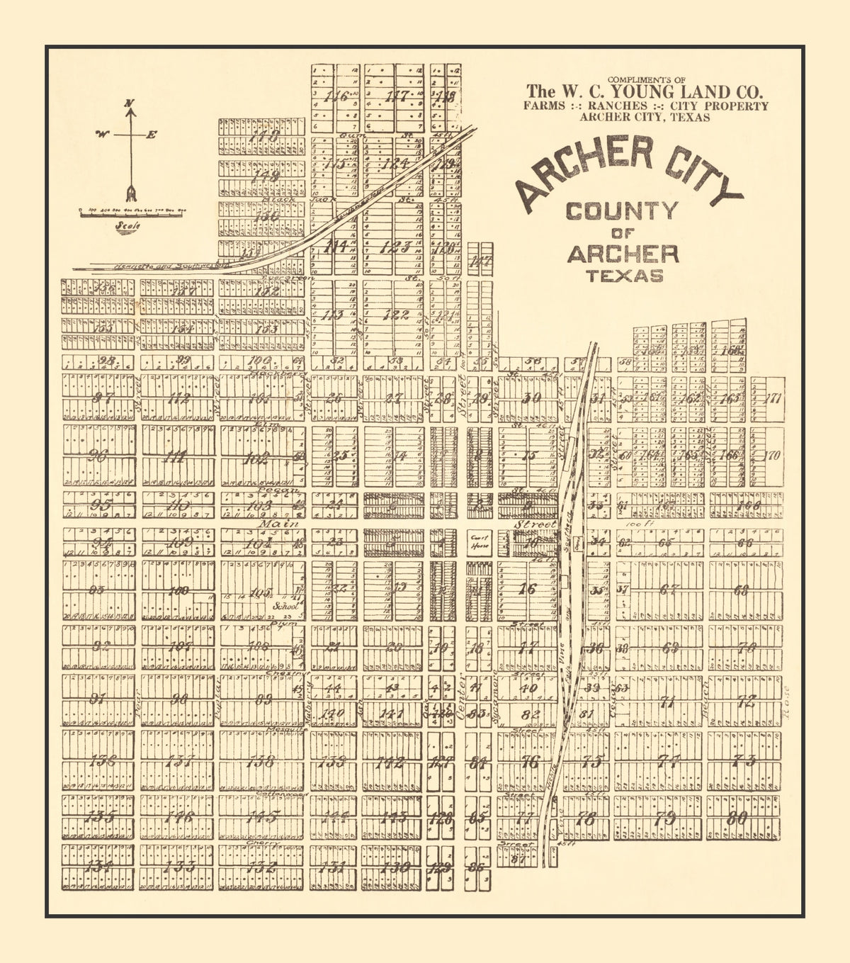 Preview of Vintage Map of Archer, Texas 1921