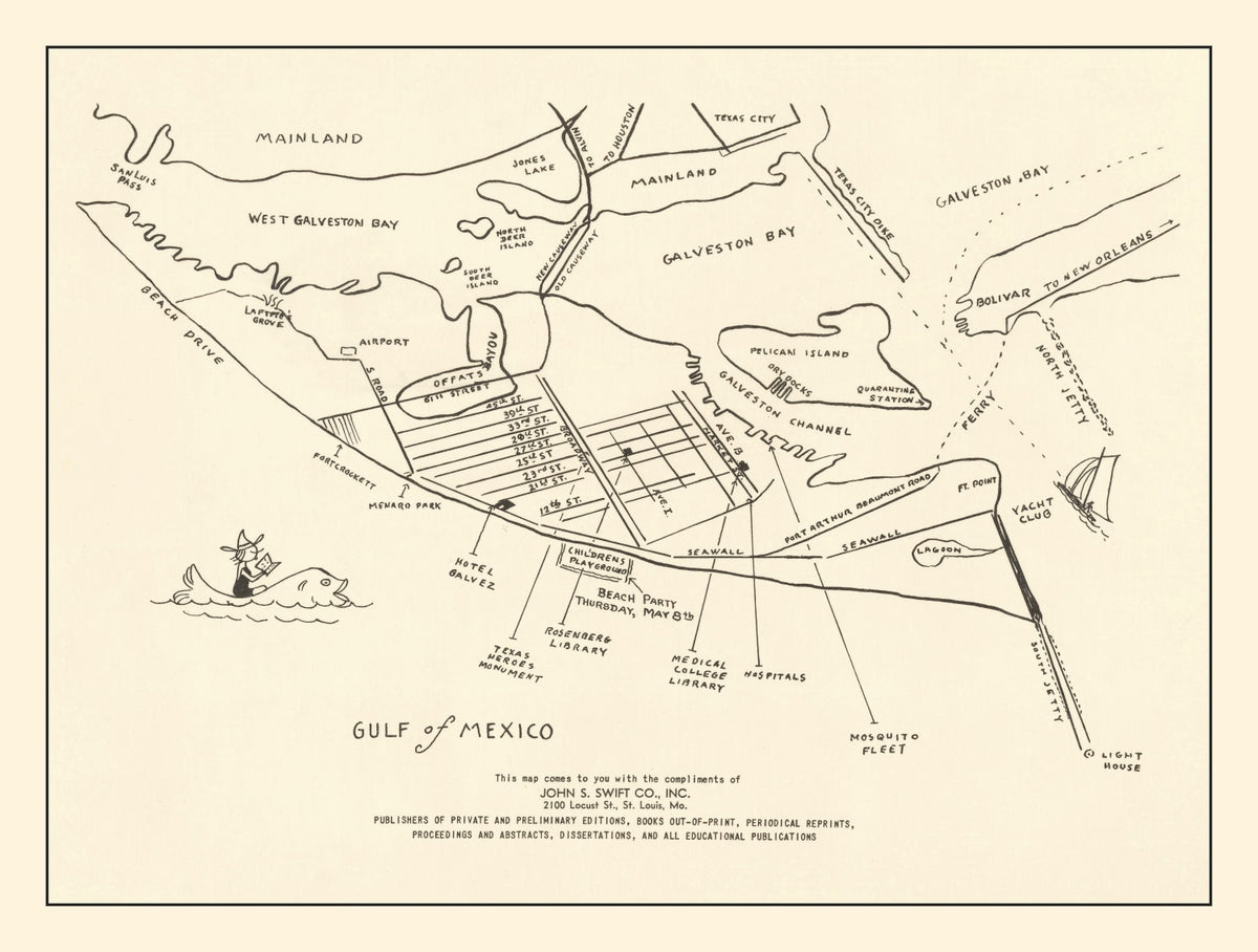Preview of Vintage Map of Galveston, Texas 1922