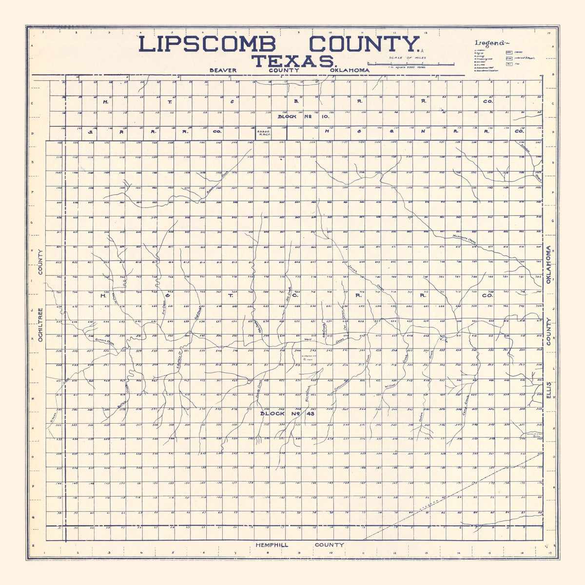 Preview of Vintage Map of Limestone County, Texas 1927
