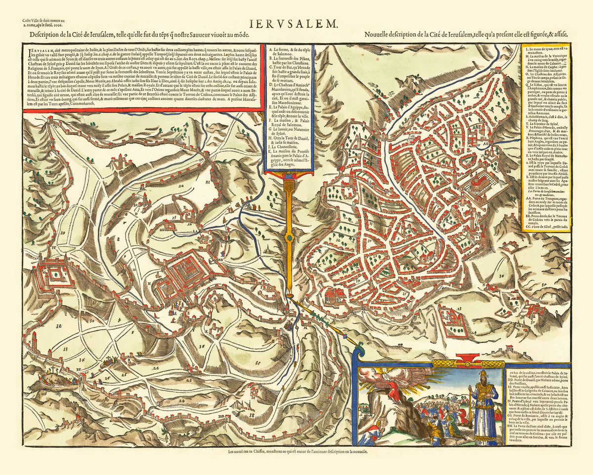 Preview of Vintage Map of Jerusalem, Israel 1575