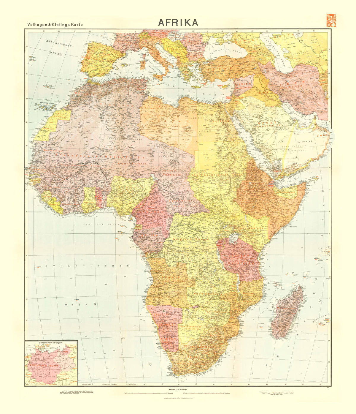 Preview of Vintage World War II Map of Colonialism in Africa 1940