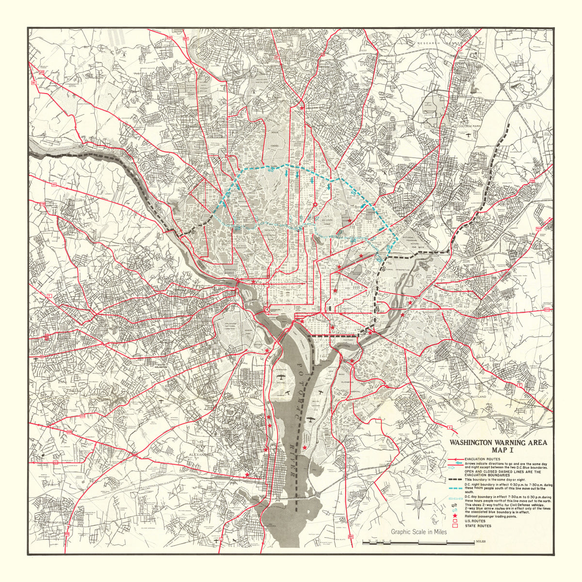 Preview of Vintage Map of Washington DC, Washington DC 1959