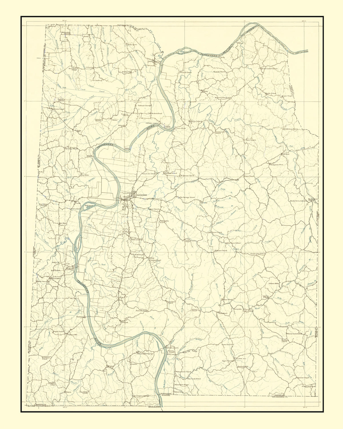 Preview of Vintage Map of Franklin County, Missouri 1904
