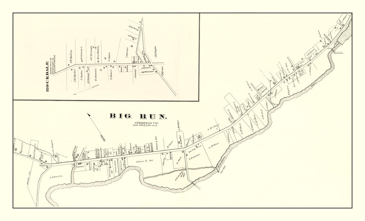 Preview of Vintage Map of Big Run, Pennsylvania 1878