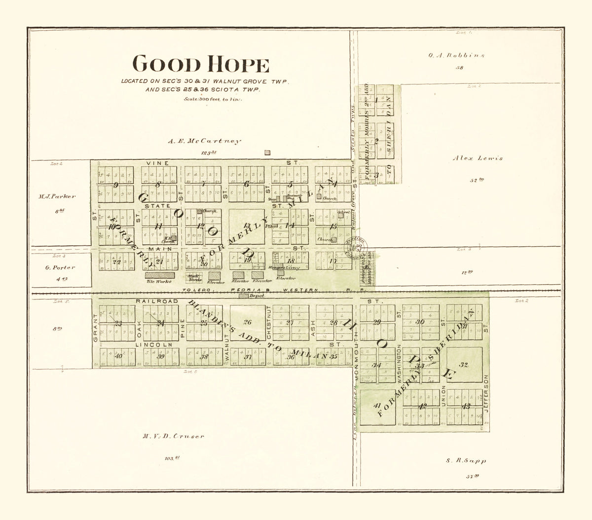 Preview of Vintage Map of Good Hope, Illinois 1893