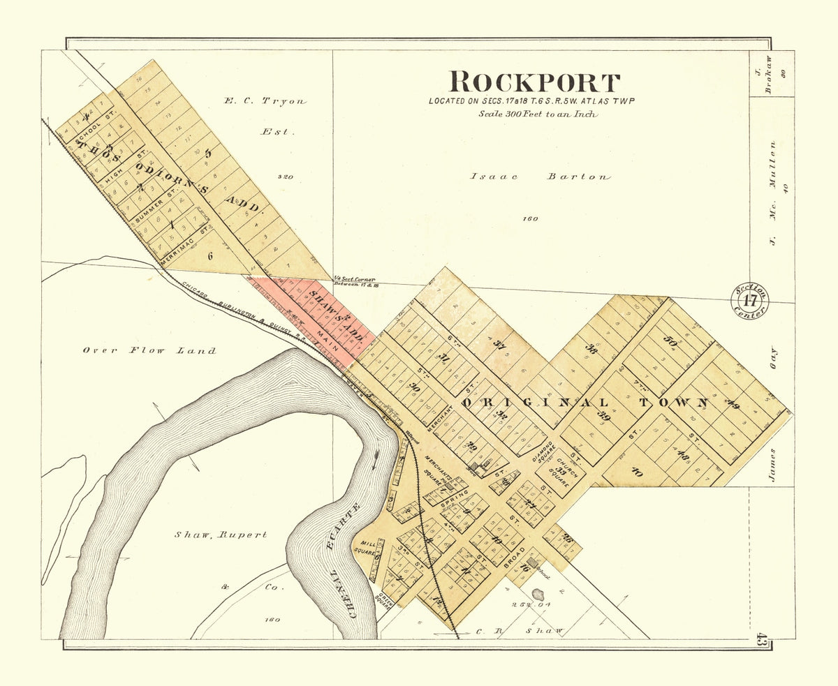 Preview of Vintage Map of Rockport, Illinois 1895