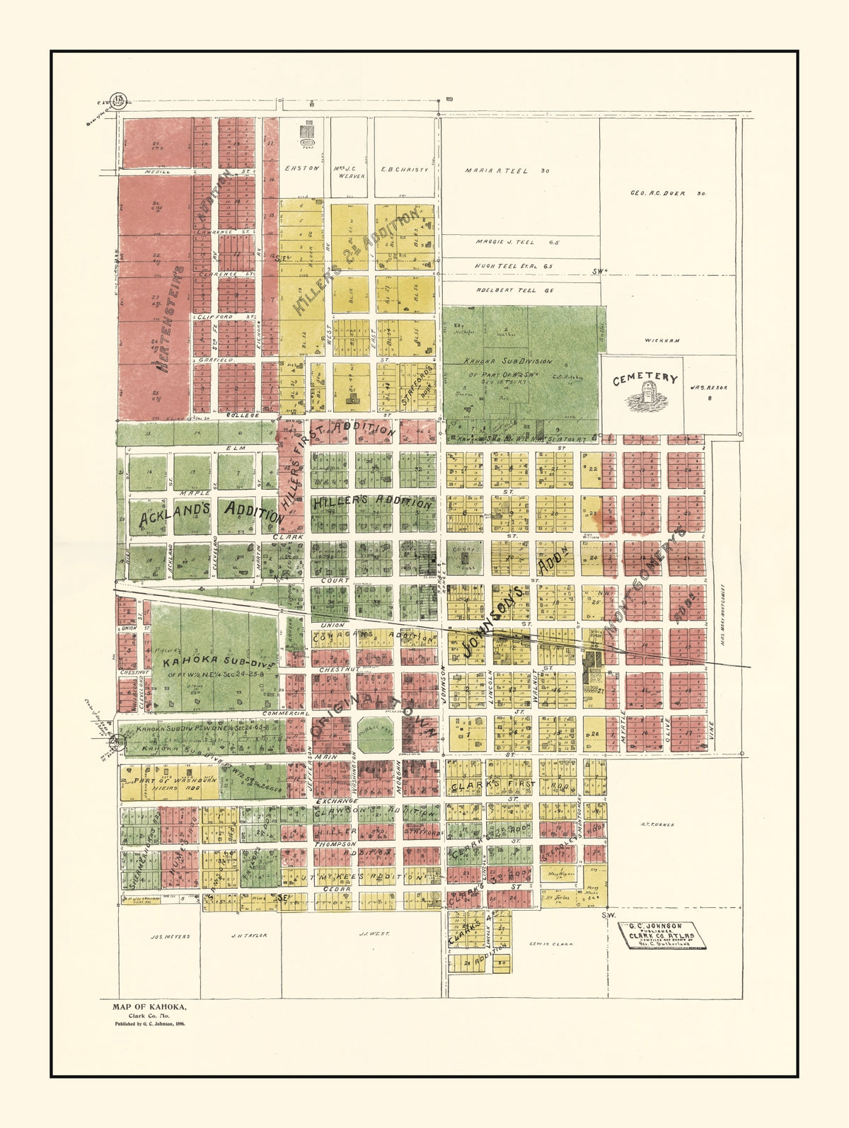 Preview of Vintage Map of Kahoka, Missouri 1896