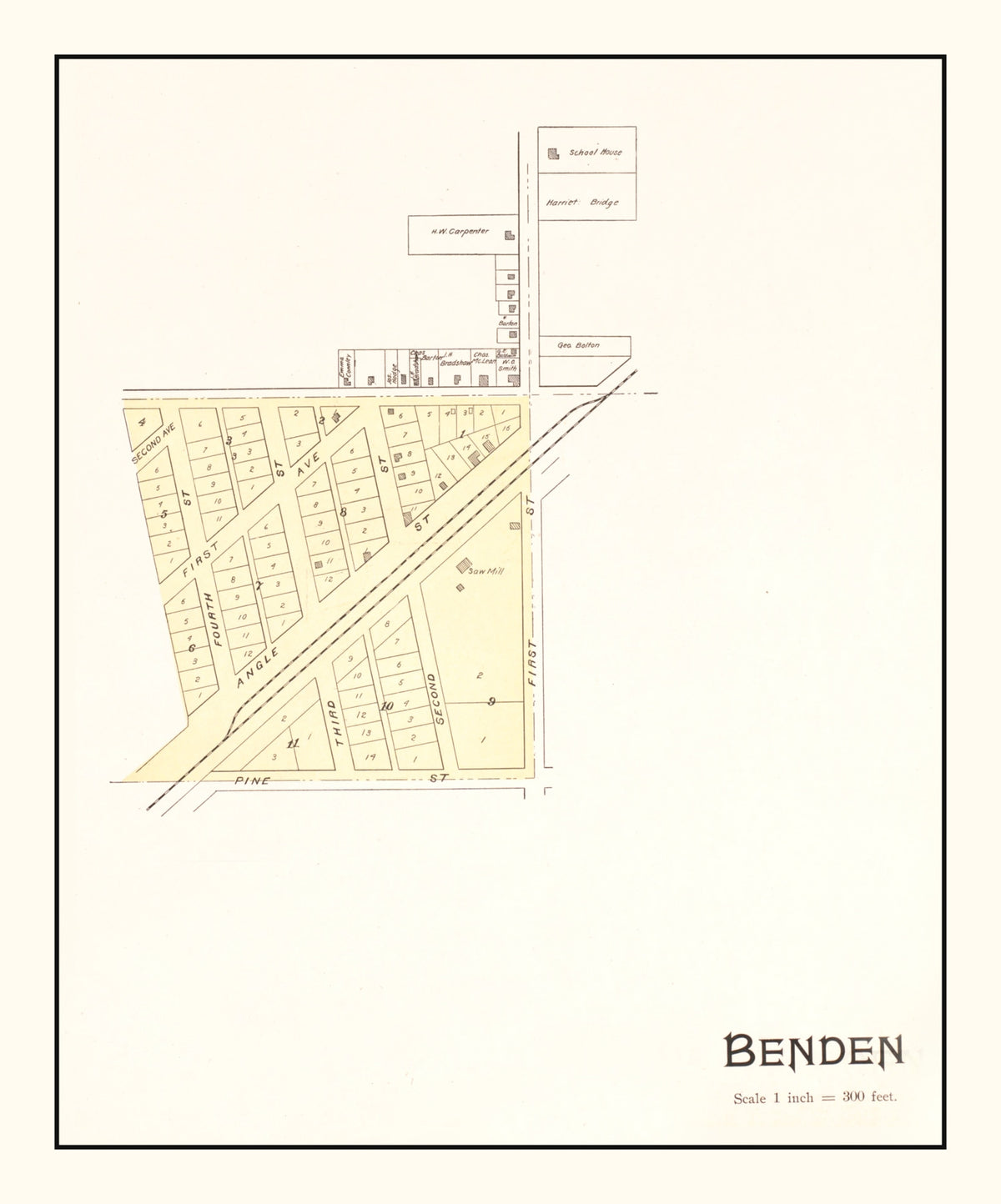Preview of Vintage Map of Benden, Michigan 1901