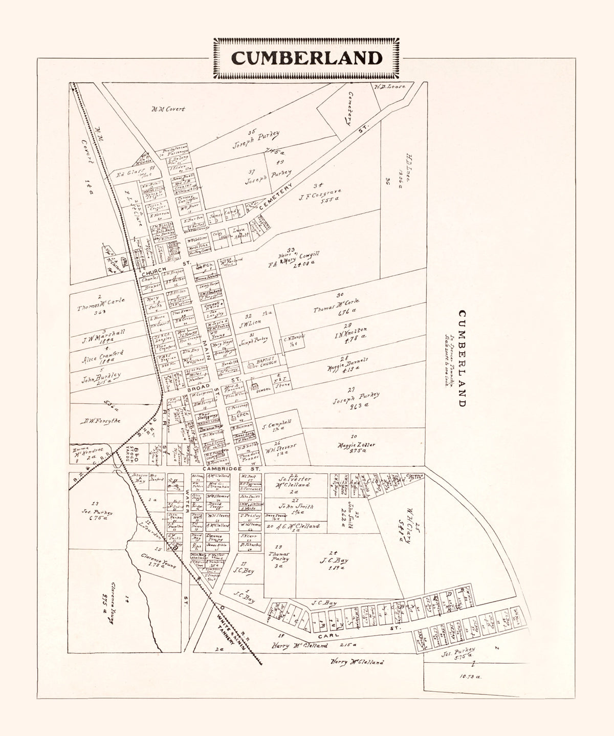 Preview of Vintage Map of Cumberland, Ohio 1902