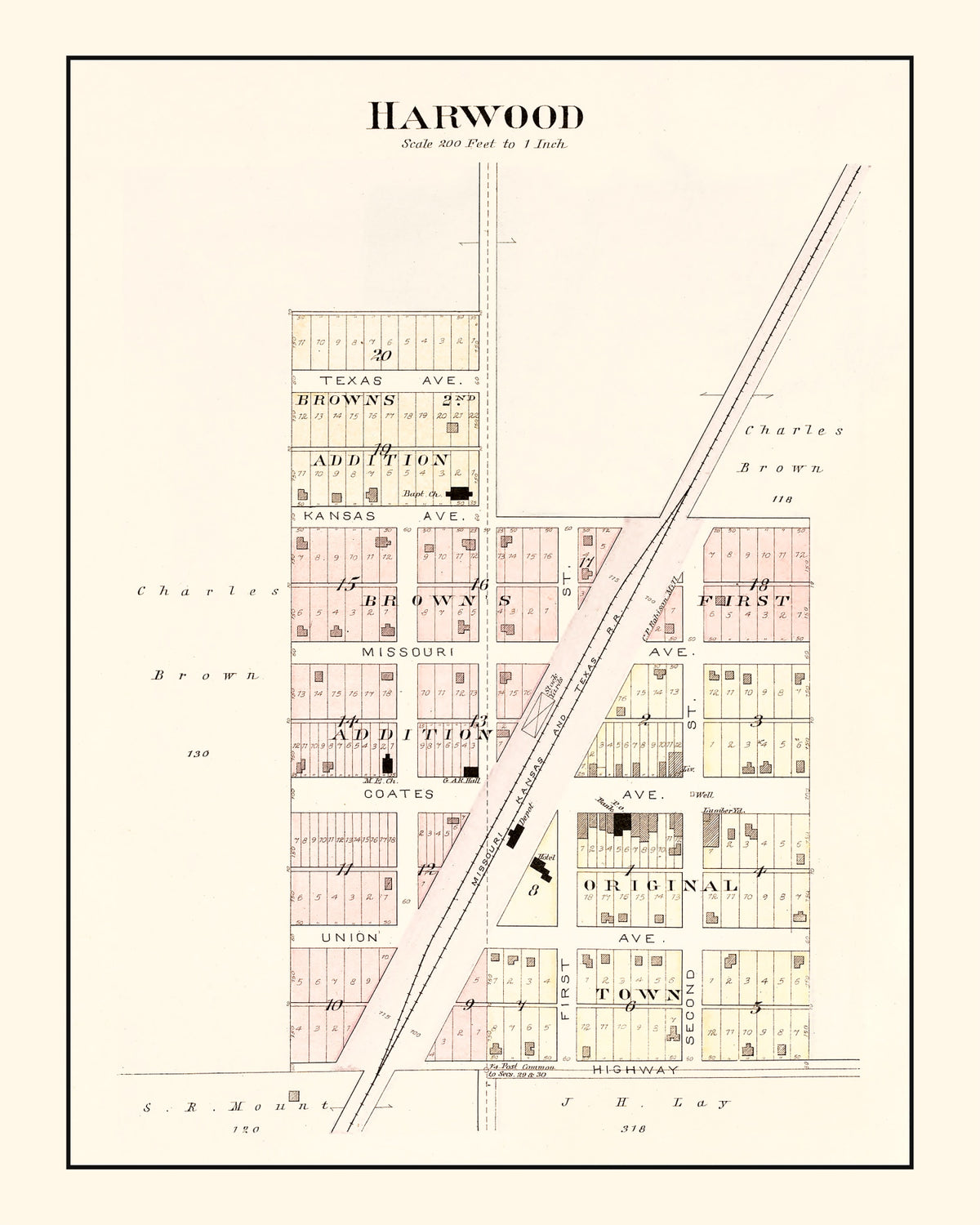 Preview of Vintage Map of Harwood, Missouri 1903