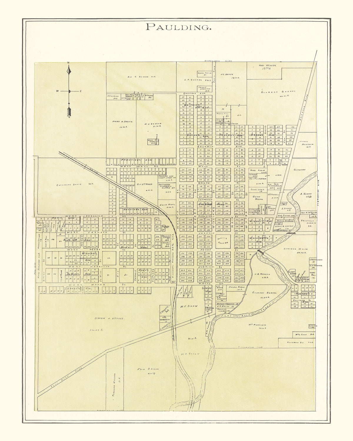 Preview of Vintage Map of Paulding, Ohio 1905