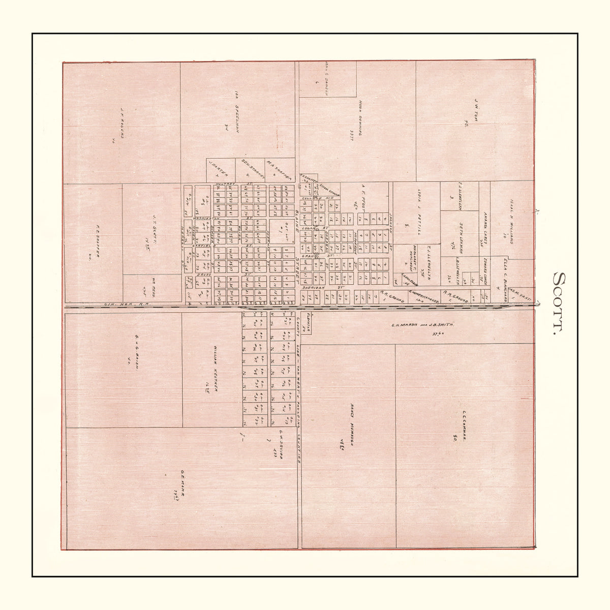 Preview of Vintage Map of Scott, Ohio 1905