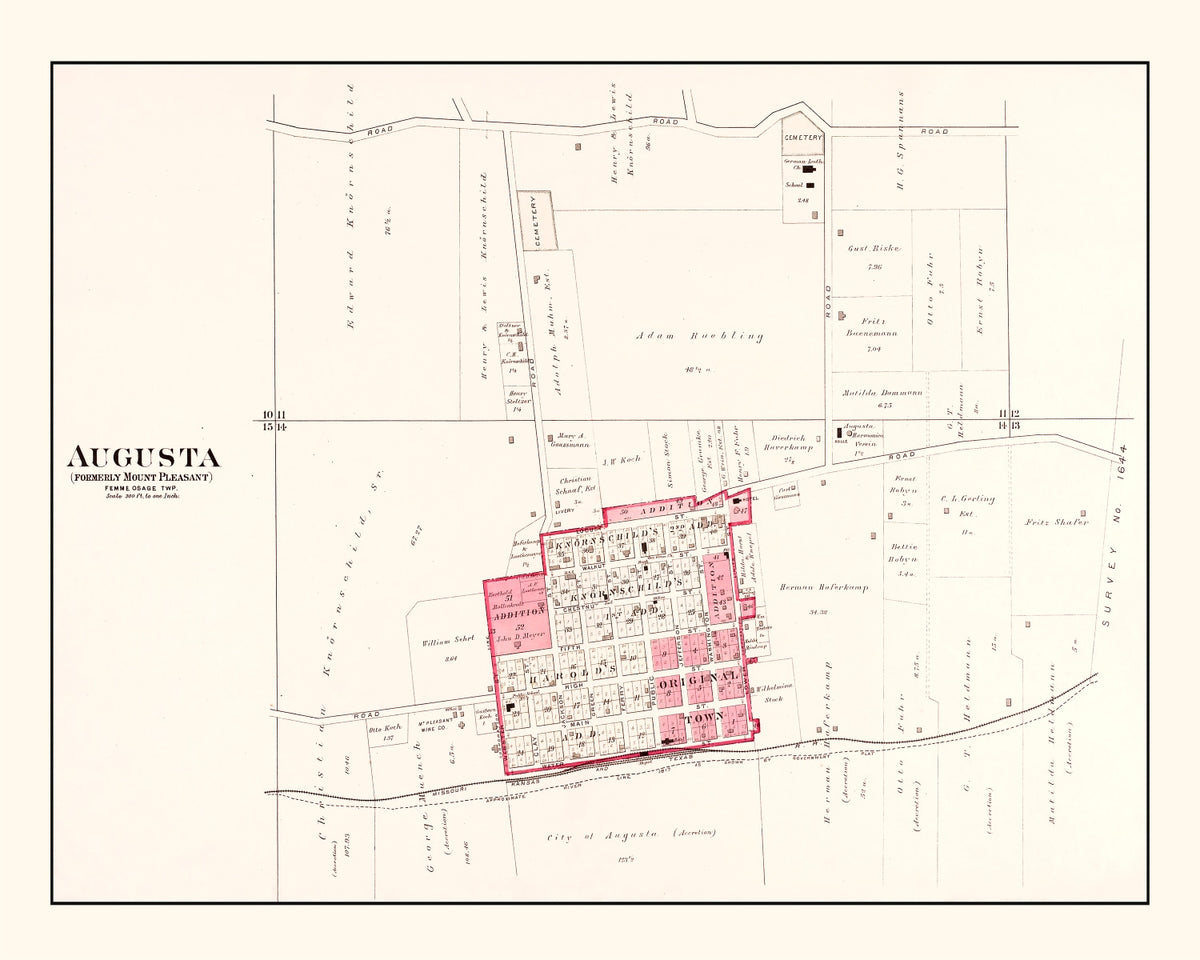 Preview of Vintage Map of Augusta, Missouri 1905