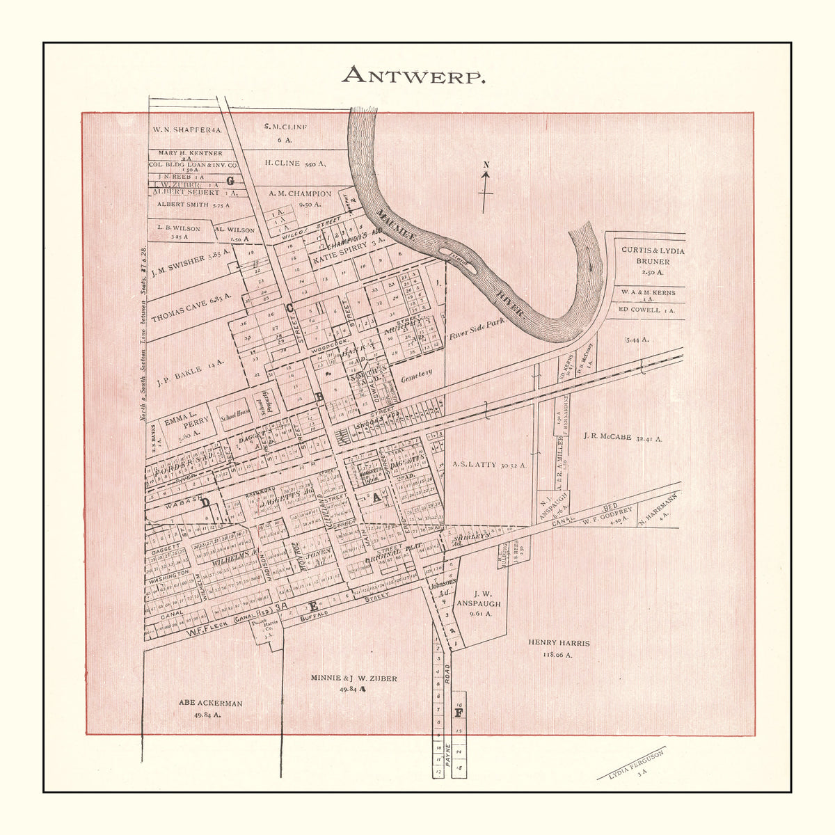 Preview of Vintage Map of Ida County, Iowa 1906