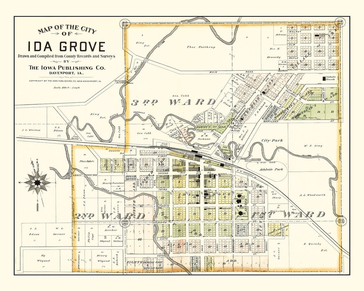 Preview of Vintage Map of Ida Grove, Iowa 1906