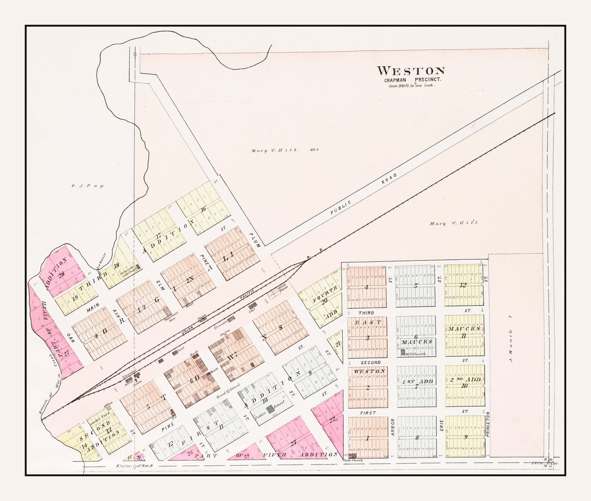 Preview of Vintage Map of Weston, Nebraska 1907