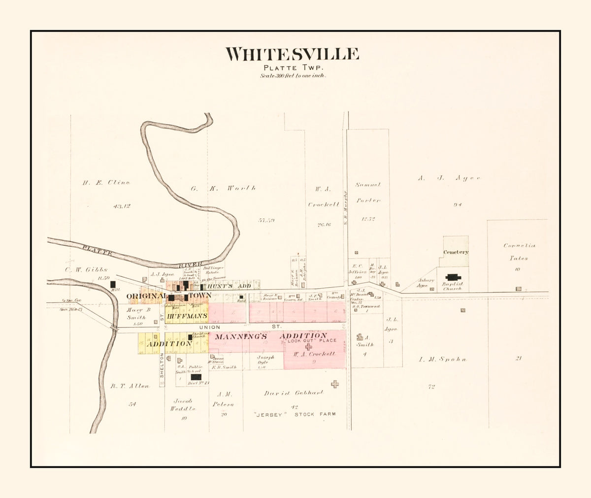 Preview of Vintage Map of Whitesville, Missouri 1909