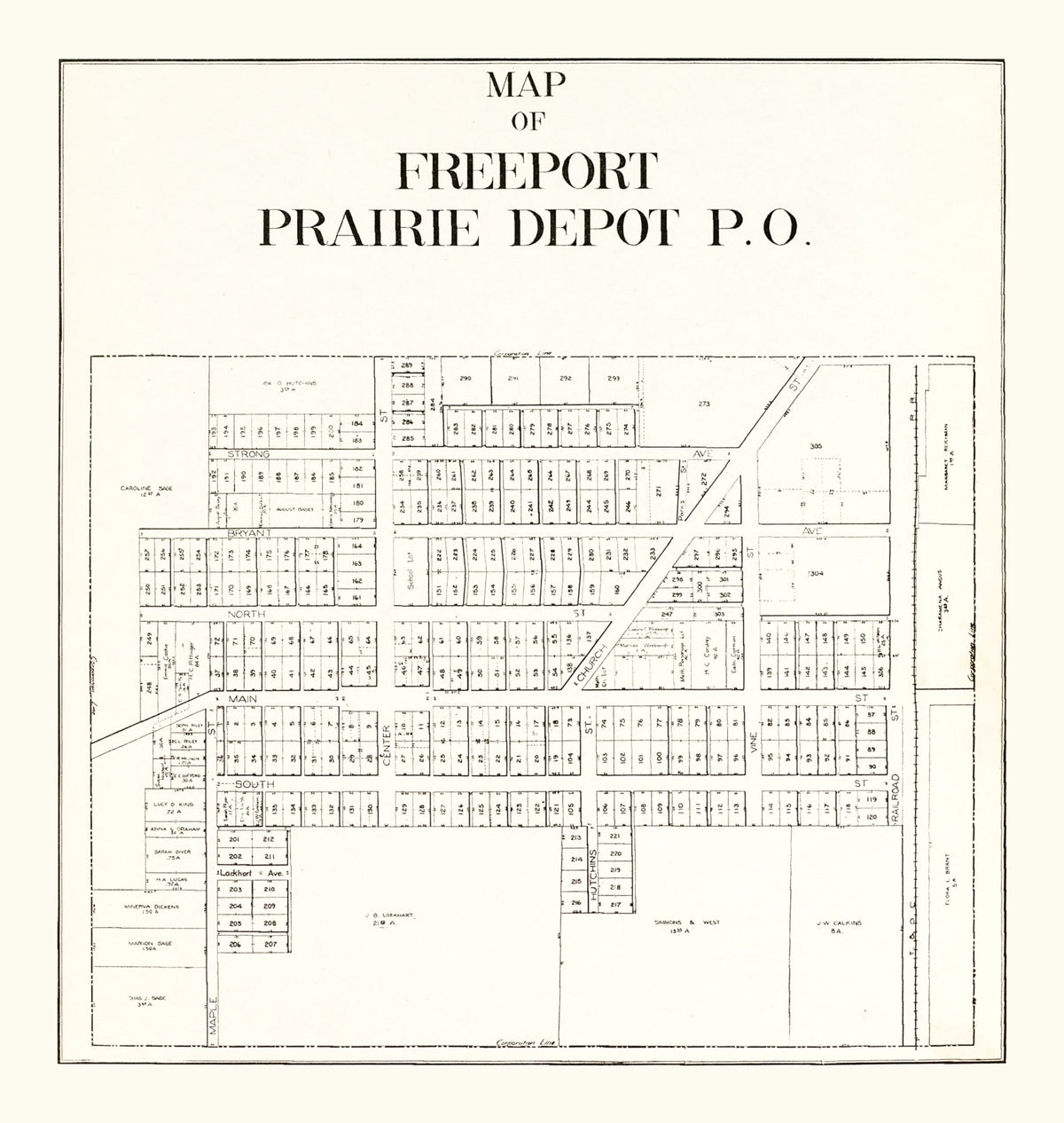 Preview of Vintage Map of Freeport, Ohio 1912