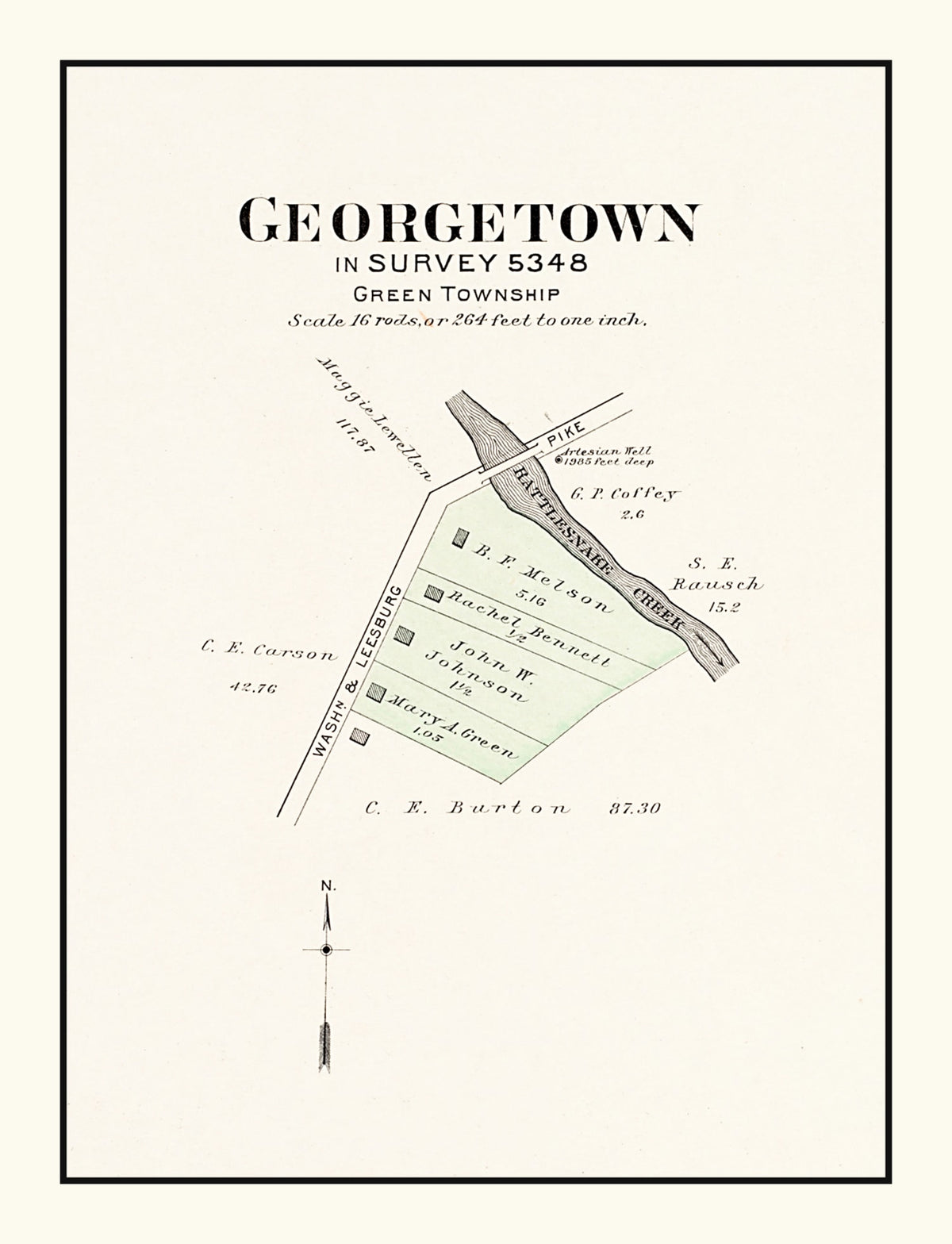 Preview of Vintage Map of Georgetown, Ohio 1913