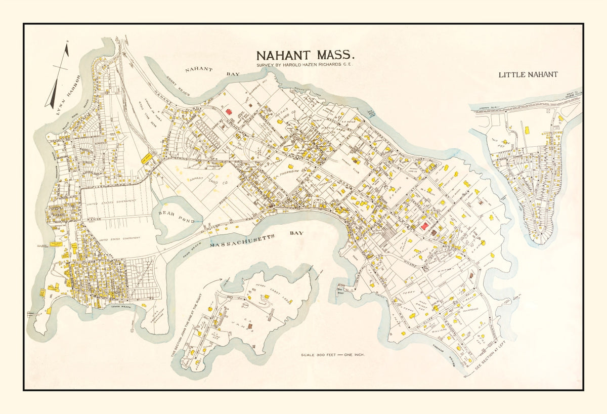 Preview of Vintage Map of Nahant, Massachusetts 1924
