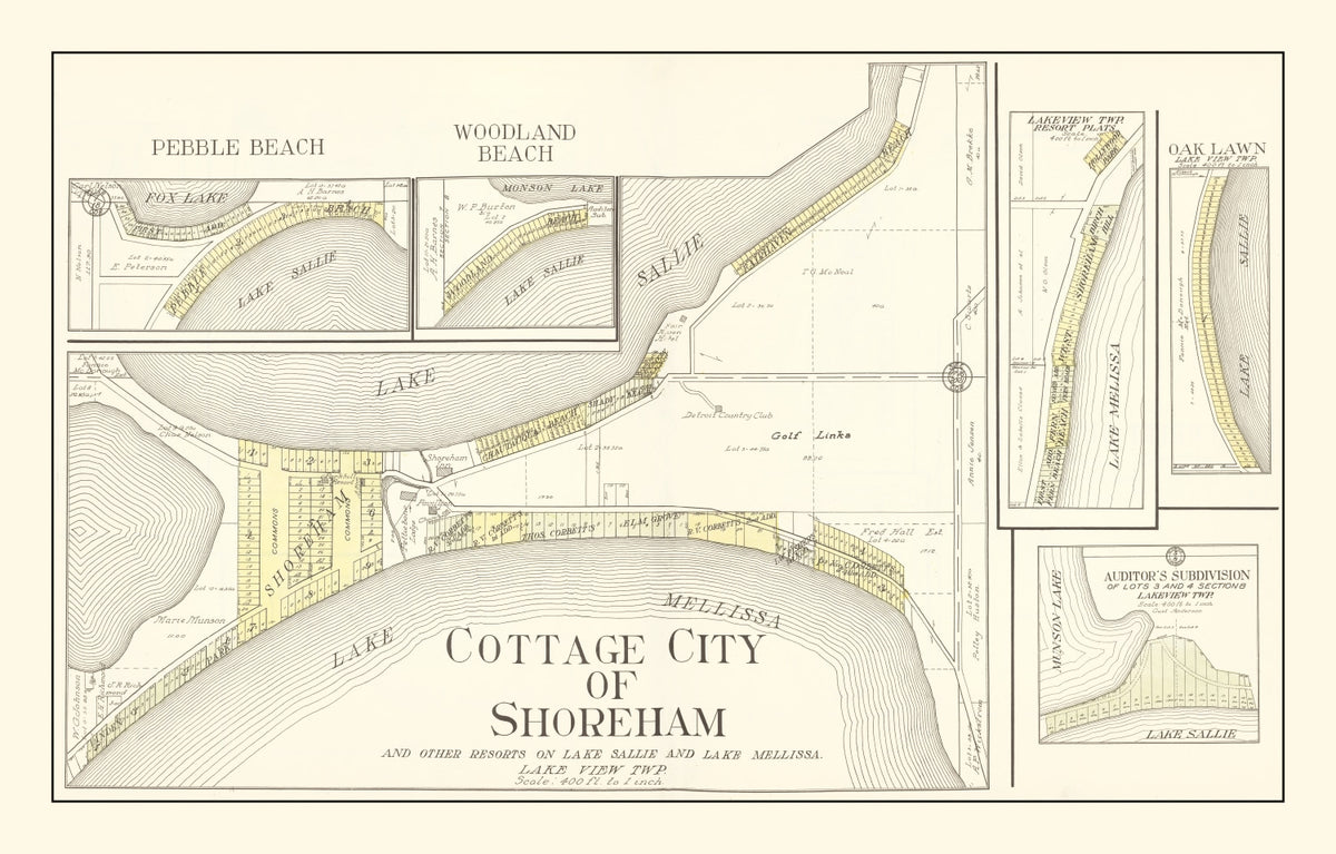 Preview of Vintage Map of Shoreham, Minnesota 1929