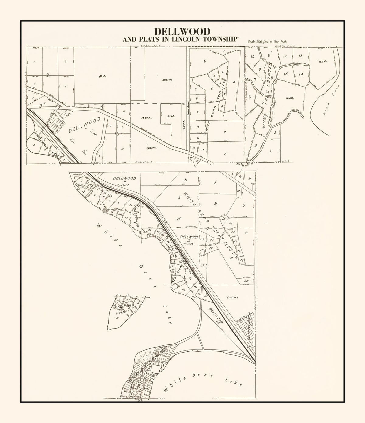 Preview of Vintage Map of Dellwood, Minnesota 1938