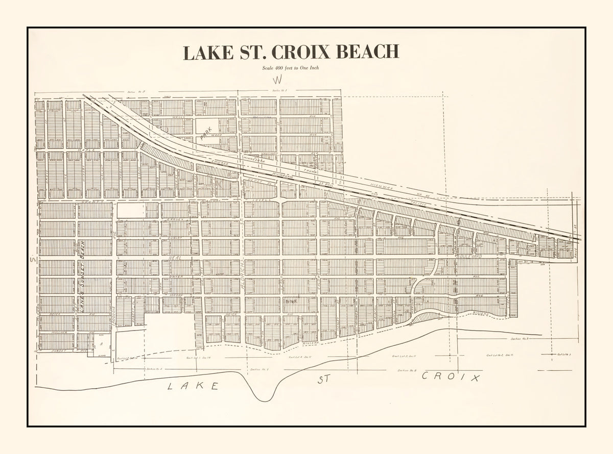 Preview of Vintage Map of Lake St Croix, Minnesota 1938