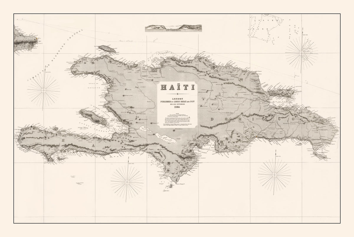 Preview of Vintage Map of Haiti 1864