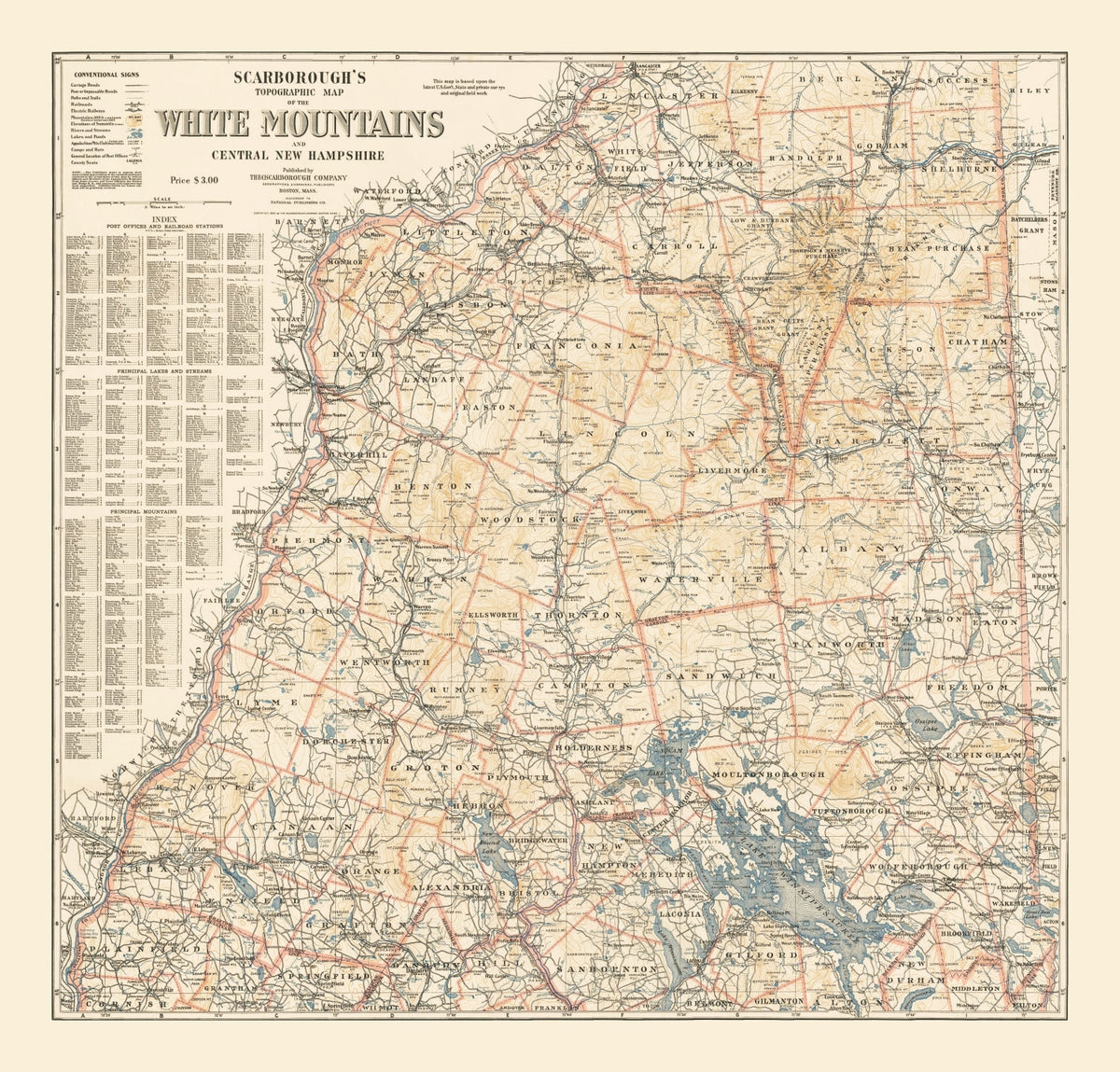 Preview of Vintage White Mountains Map 1903