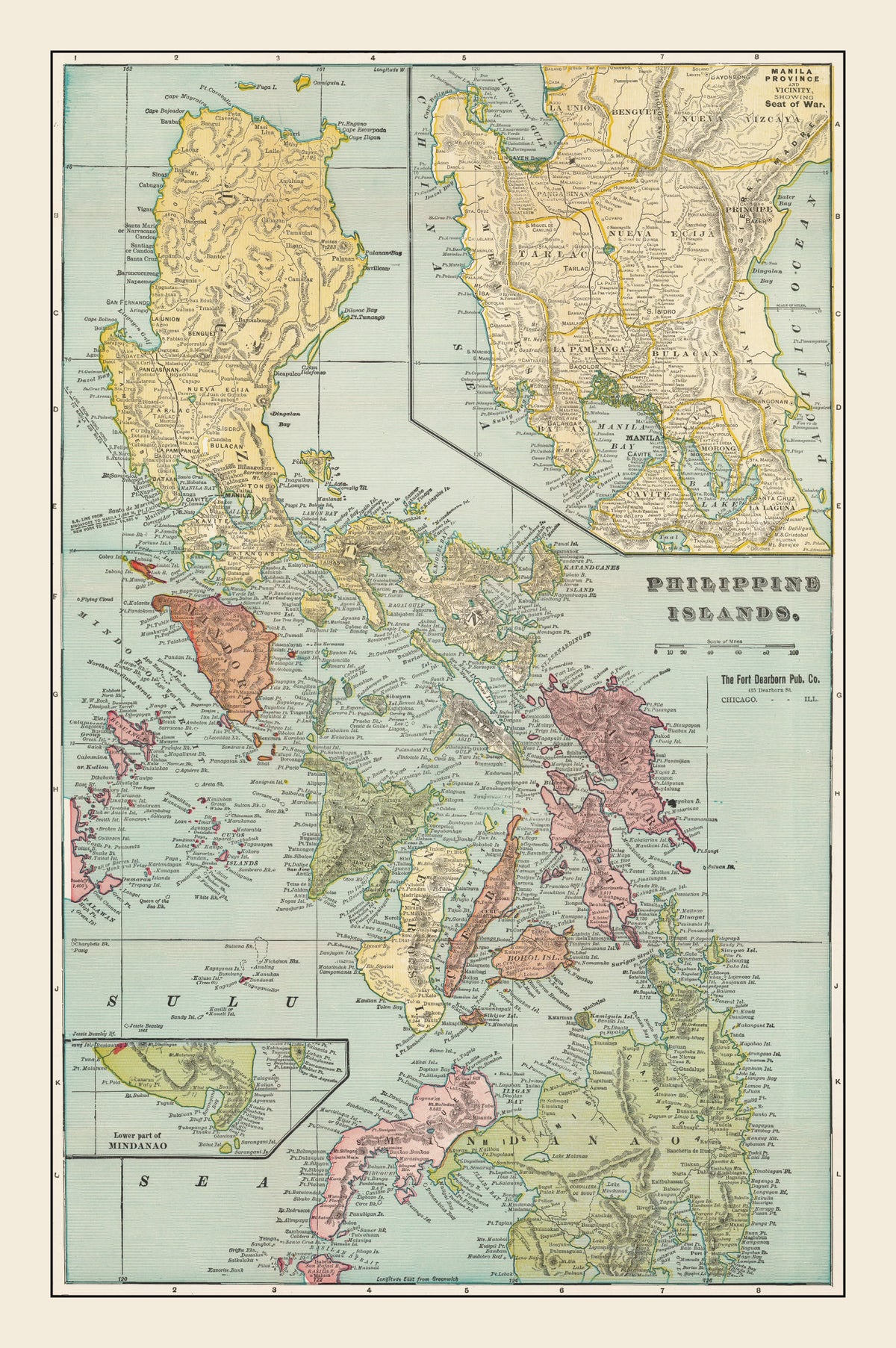 Preview of Vintage Map of Philippines 1899