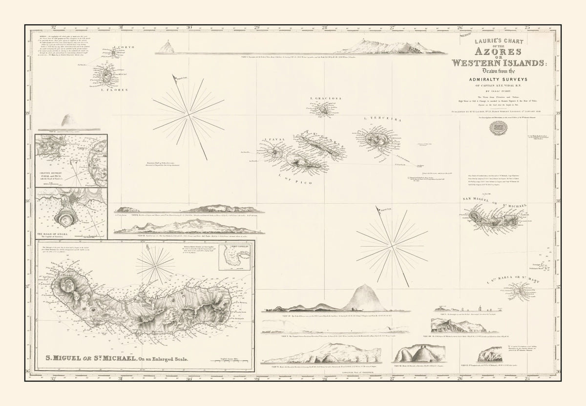 Preview of Vintage Azores Map 1859