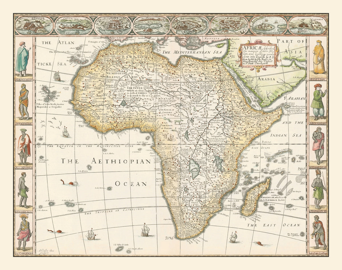 Preview of Vintage Africa Map 1626