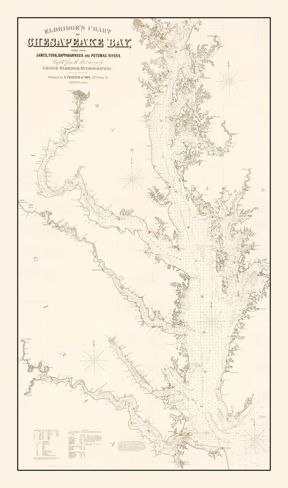 Preview of Vintage Chesapeake Bay Map 1868