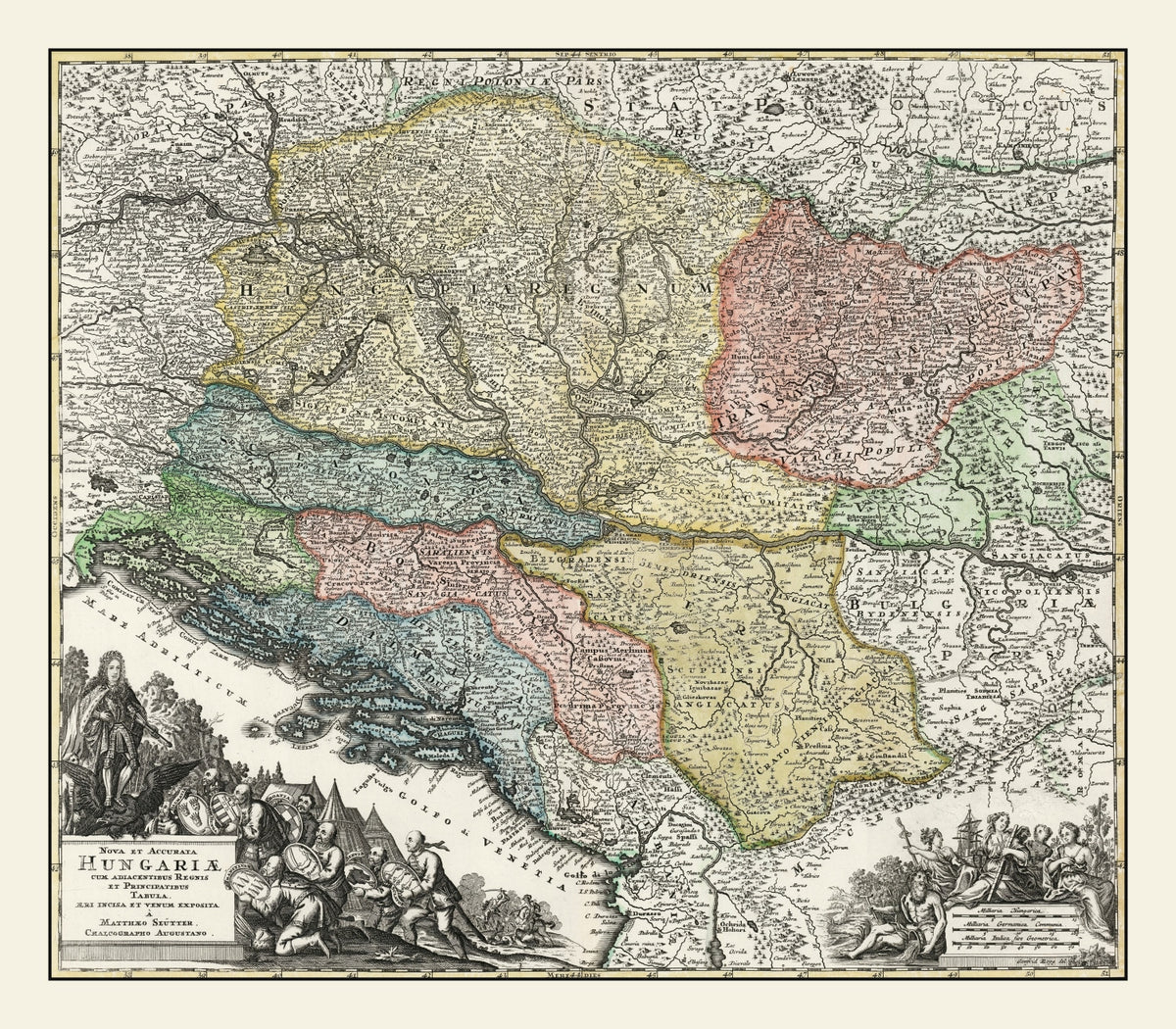 Preview of Vintage Map of Hungary 1725