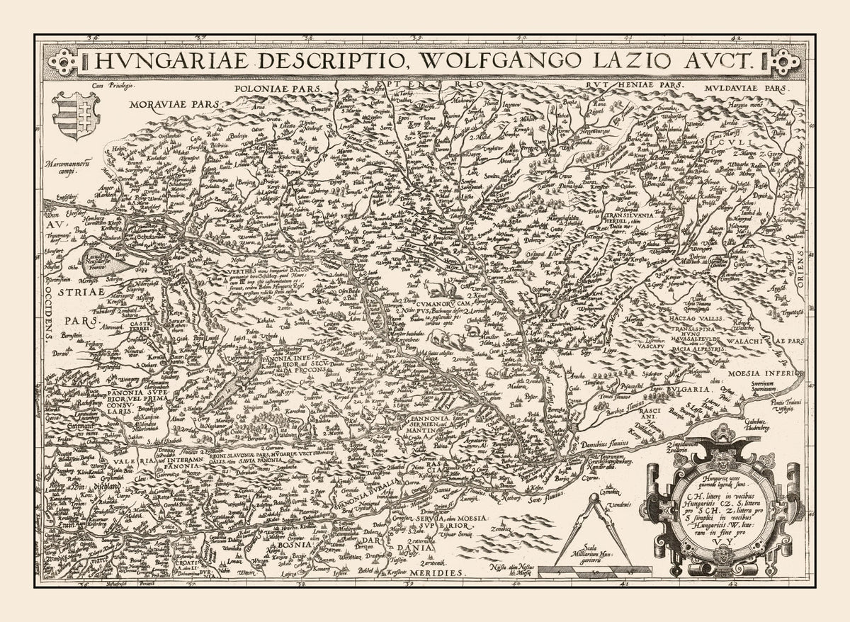 Preview of Vintage Map of Hungary 1570