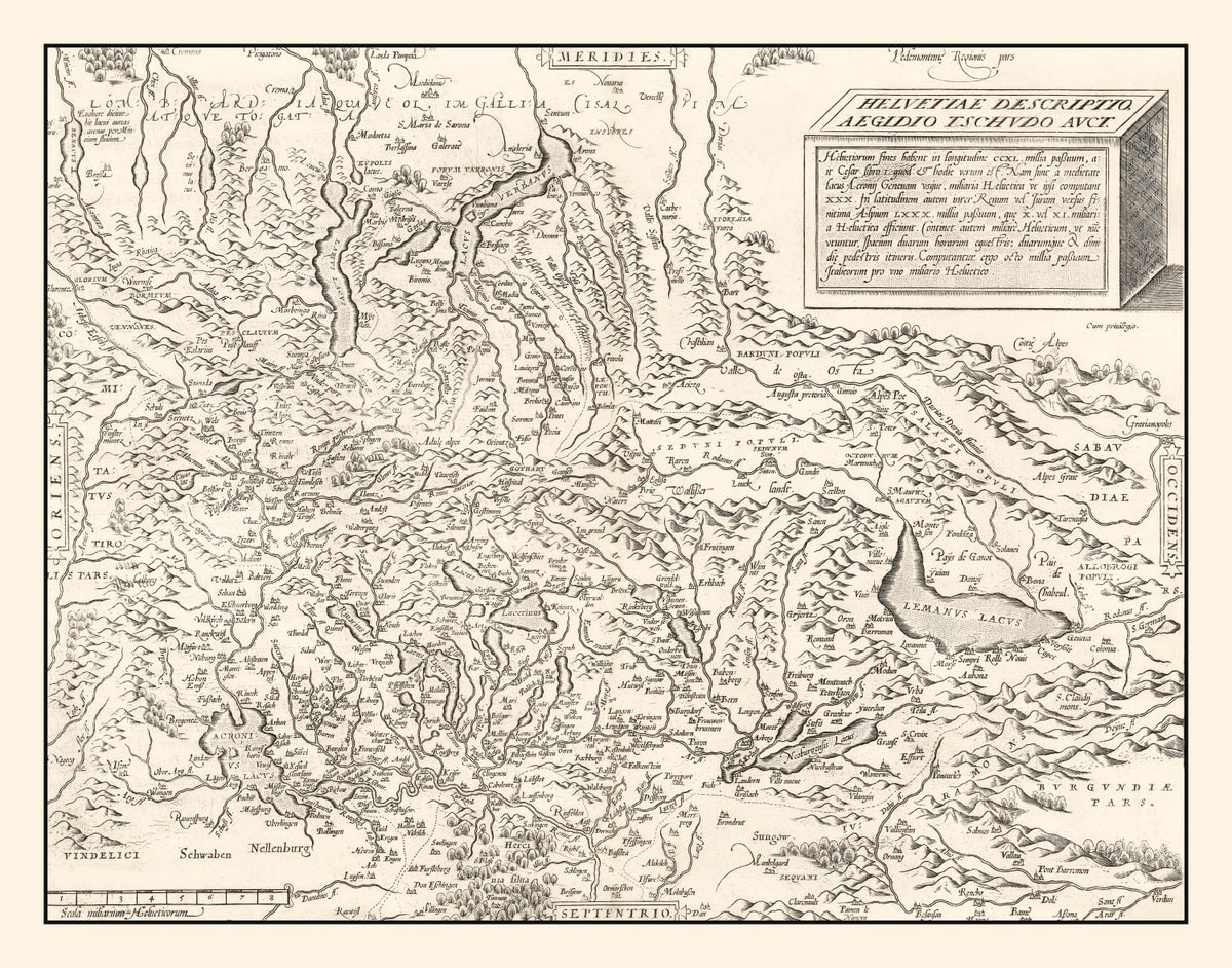 Preview of Vintage Map of Switzerland 1581