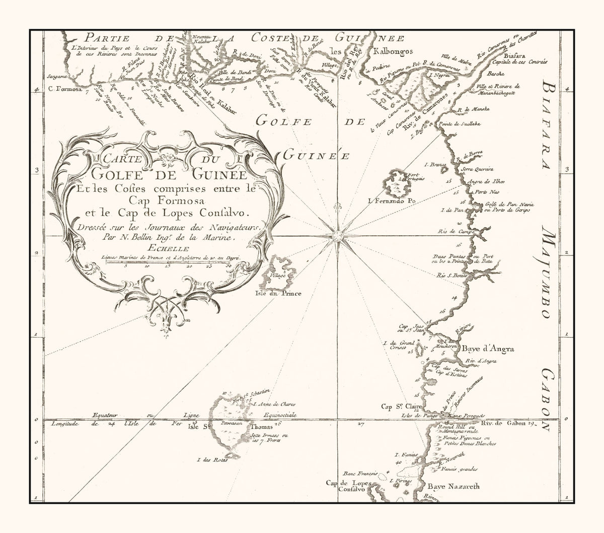Preview of Vintage Gulf of Guinea Map 1754