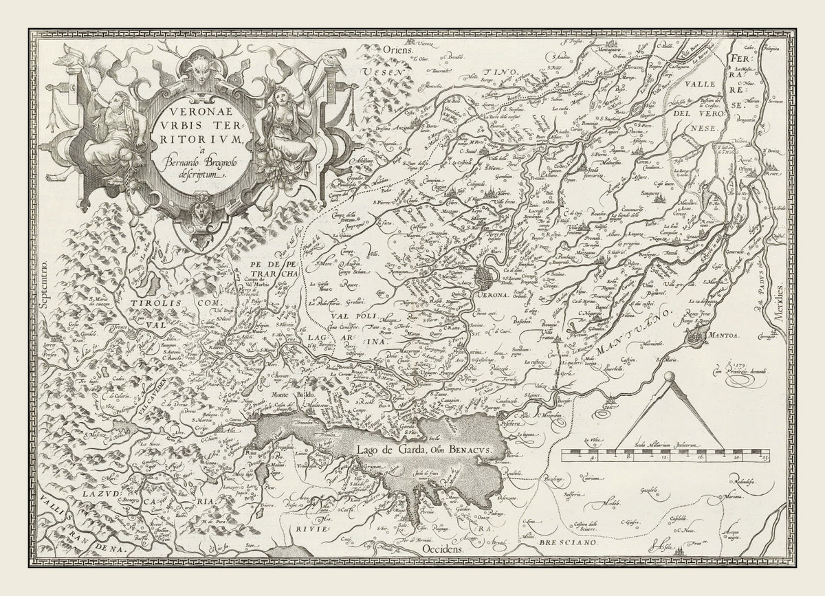 Preview of Vintage Map of Verona, Italy 1579