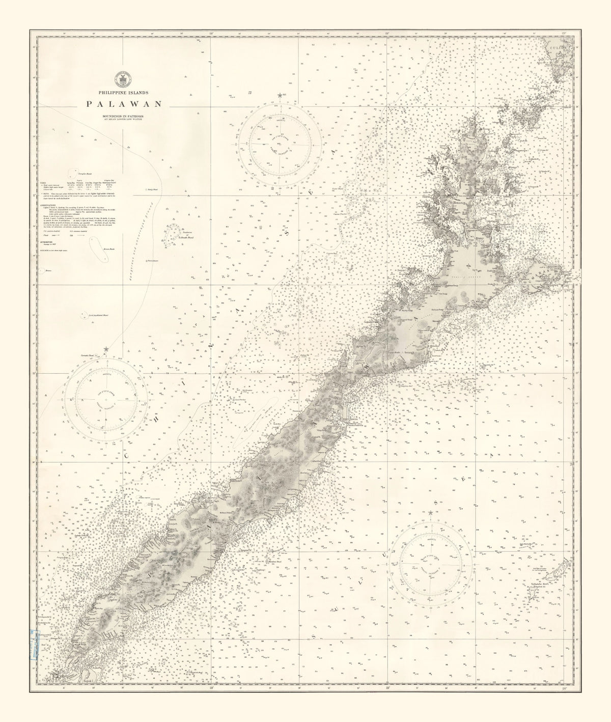 Preview of Vintage Palawan Island Map 1938