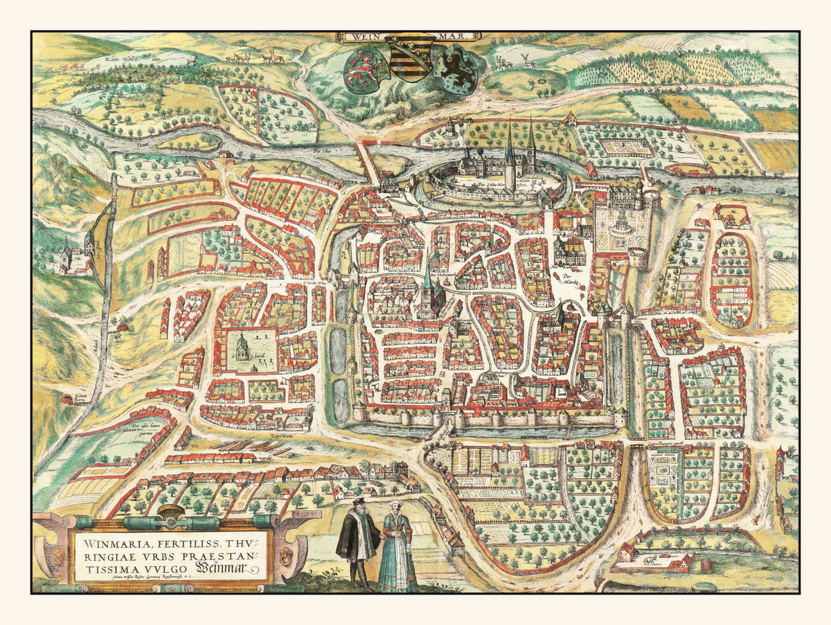 Preview of Vintage Map of Weimar, Germany 1582